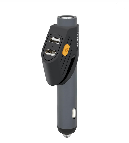 Multifunctional Car Charger Safety Hammer with Dual USB Ports