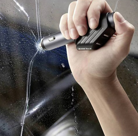 Multifunctional Car Charger Safety Hammer with Dual USB Ports