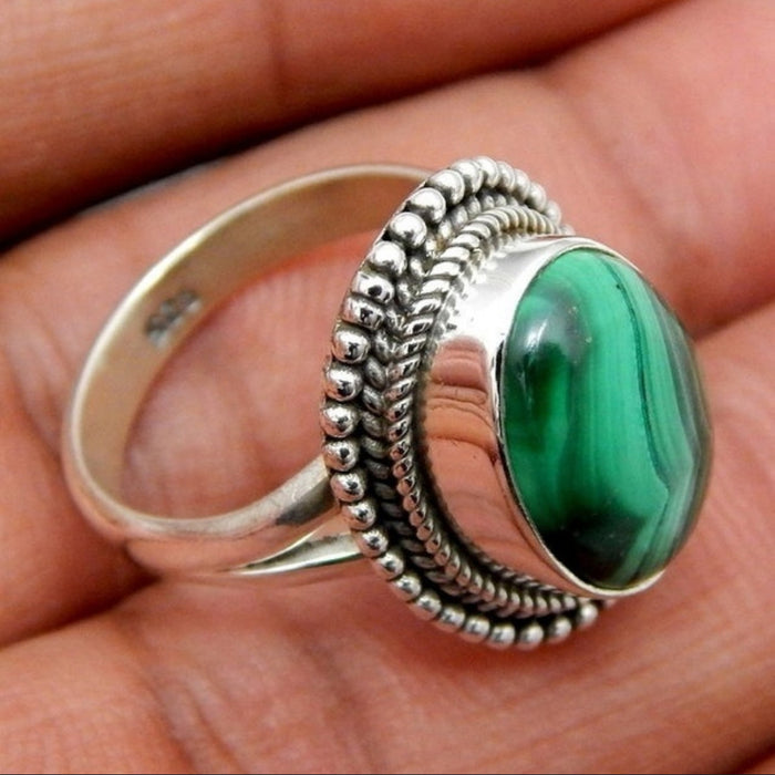 New Fashion Creative Watermelon Green Natural Stone Ring