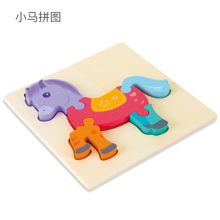 Children's Cartoon Puzzle Puzzle Wooden Toy