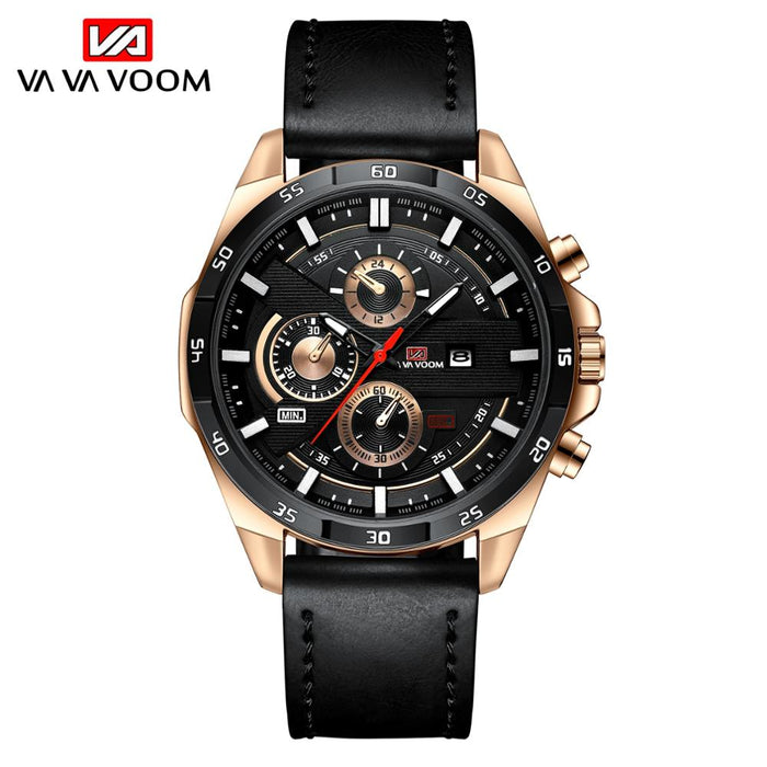 Stainless Steel Band Waterproof Casual Outdoor Run Hiking Leather Watches