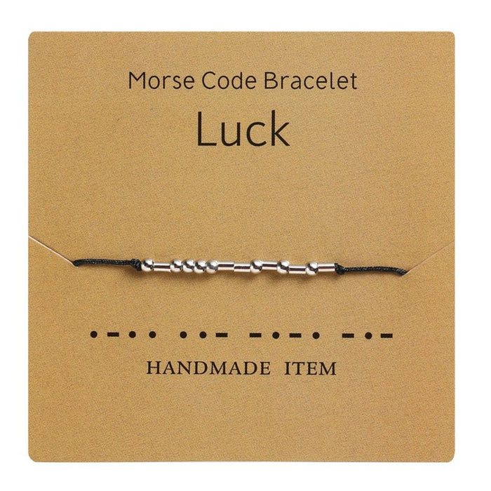 50 Pieces Handmade Adjustable Morse Code Bracelet