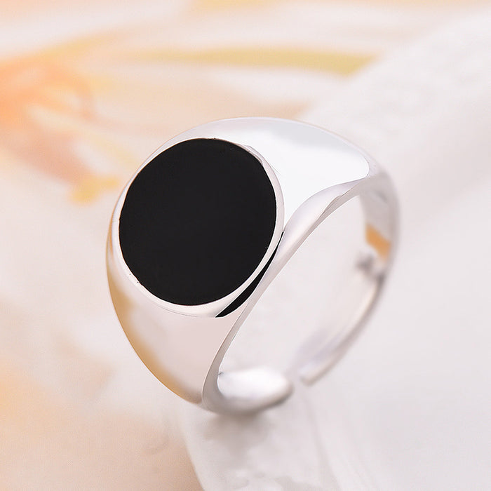 New Creative Fashion Dripping Oil Men's Ring