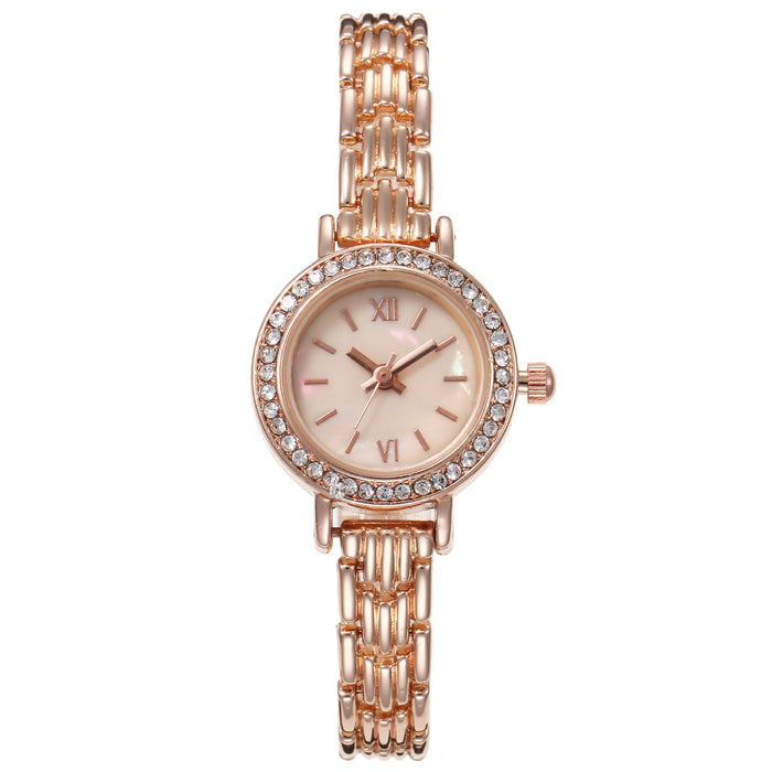 Women Watch Rhinestone Steel Quartz Fashion Wristwatch  LLZ14208