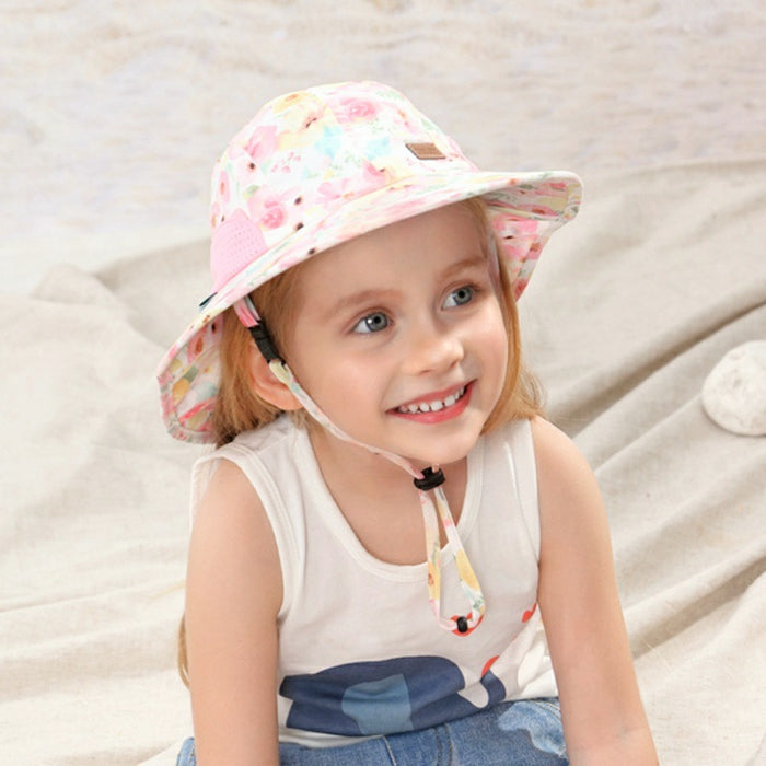 Summer Rose Sweetheart Sunscreen Children's Shawl Hat