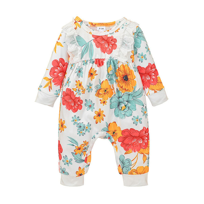 Newborn Baby Floral Jumpsuit