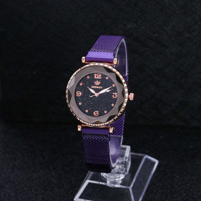 Fashion Simple Starry Sky Milan with Female Student Quartz Watch Llz22217