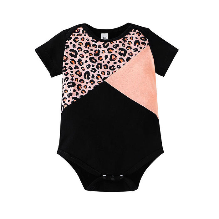 Baby Leopard Pattern Jumpsuit Newborn Romper