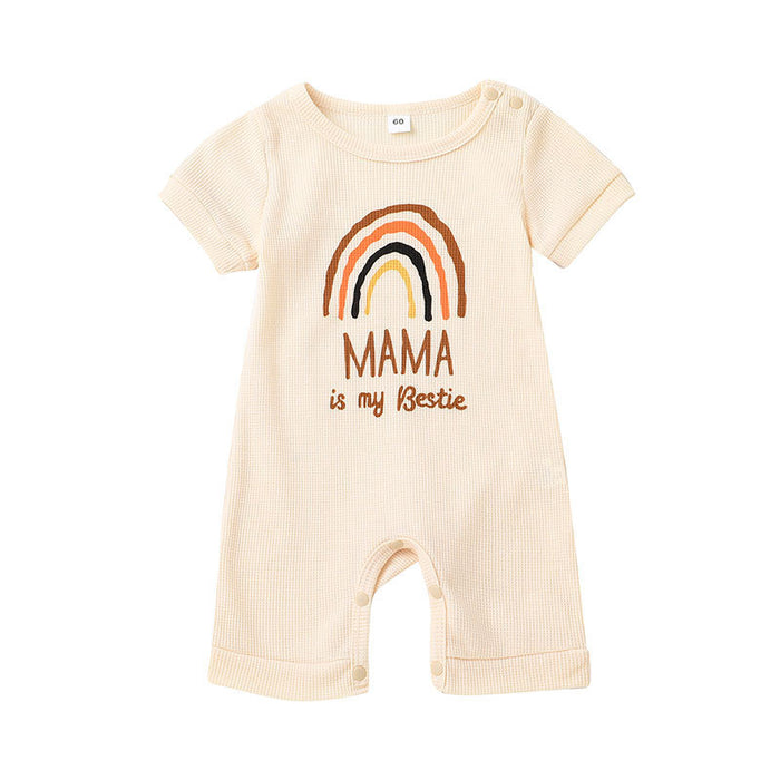 Summer Rainbow Printed Baby Jumpsuit