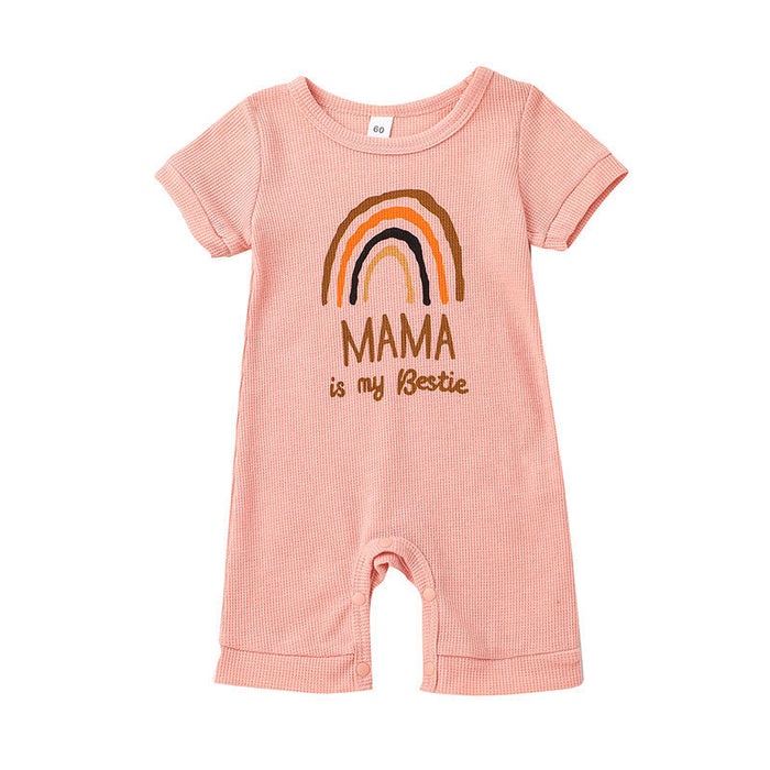 Summer Rainbow Printed Baby Jumpsuit