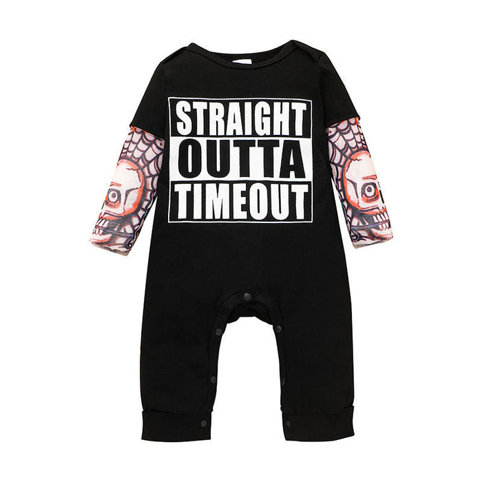 Baby Tattoo Pattern Long Sleeve Bodysuit