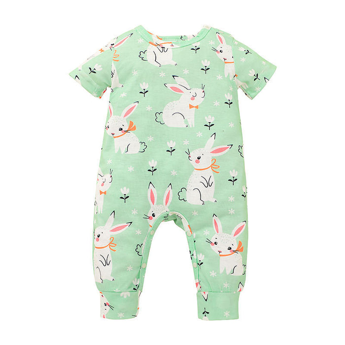 Baby Summer Rabbit Short Sleeved Jumpsuit