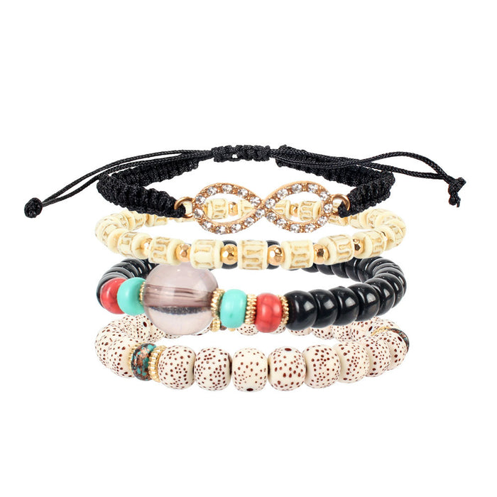 New Bohemian Elastic Beaded Bracelet Set