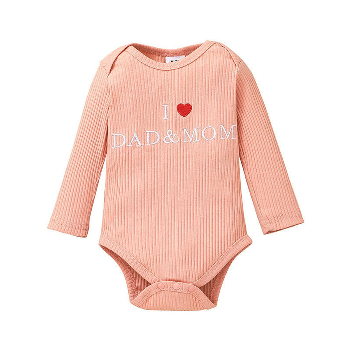 Baby I Love Mom & Dad Long Sleeve Cotton Bodysuits