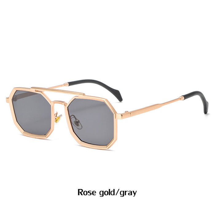 Polygonal Large Frame Sunglasses