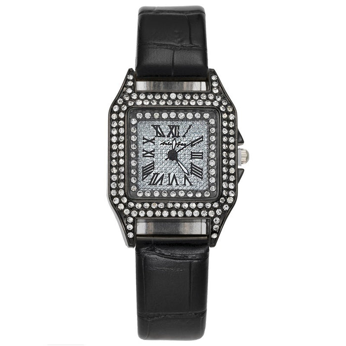 Simple Small Square Diamond Sky Star Women's Fashion Belt Watch Llz20018