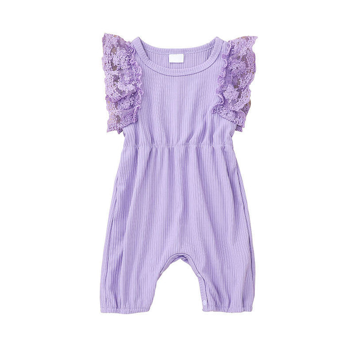 Baby Sleeveless Sweet Lace Jumpsuit