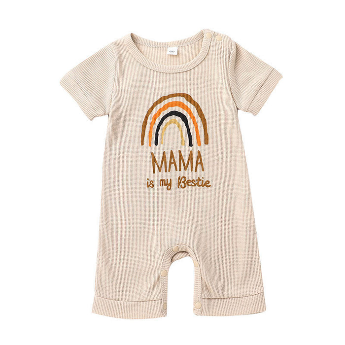 Summer Rainbow Printed Baby Jumpsuit