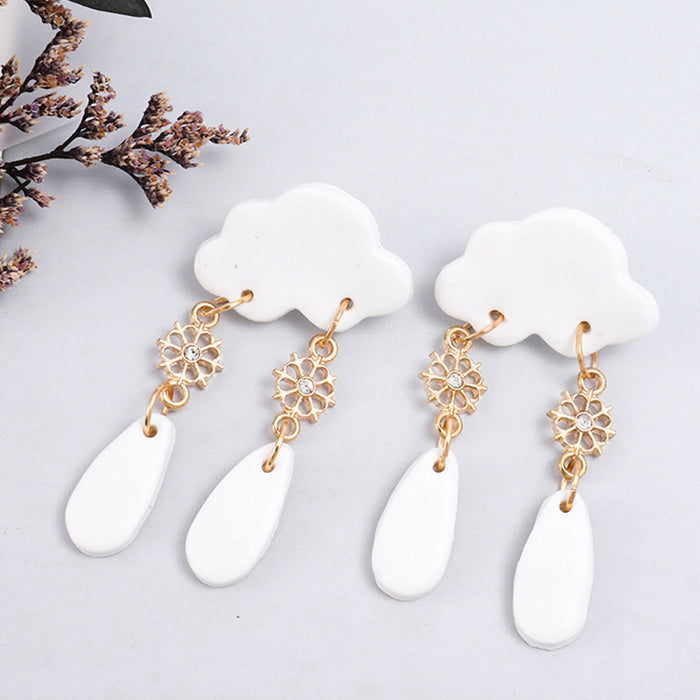 Advanced Cloud Snowflake Love Simple Earrings Earrings