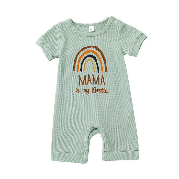 Summer Rainbow Printed Baby Jumpsuit