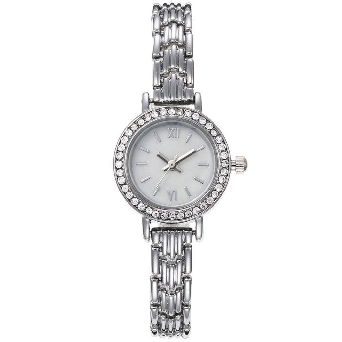 Women Watch Rhinestone Steel Quartz Fashion Wristwatch  LLZ14208