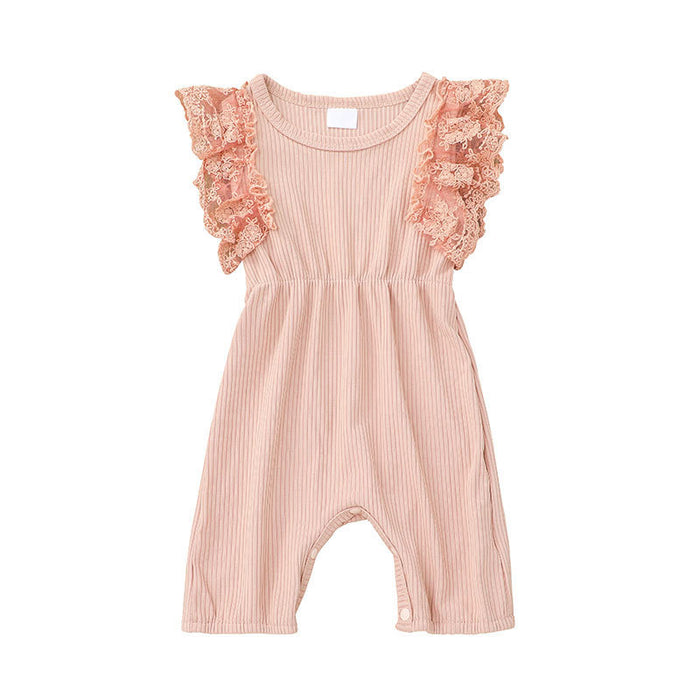 Baby Sleeveless Sweet Lace Jumpsuit