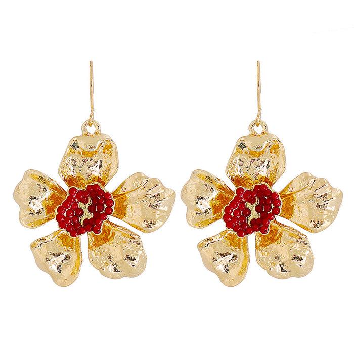 New Style Temperament Fashion Sweet Flower Earrings Earrings