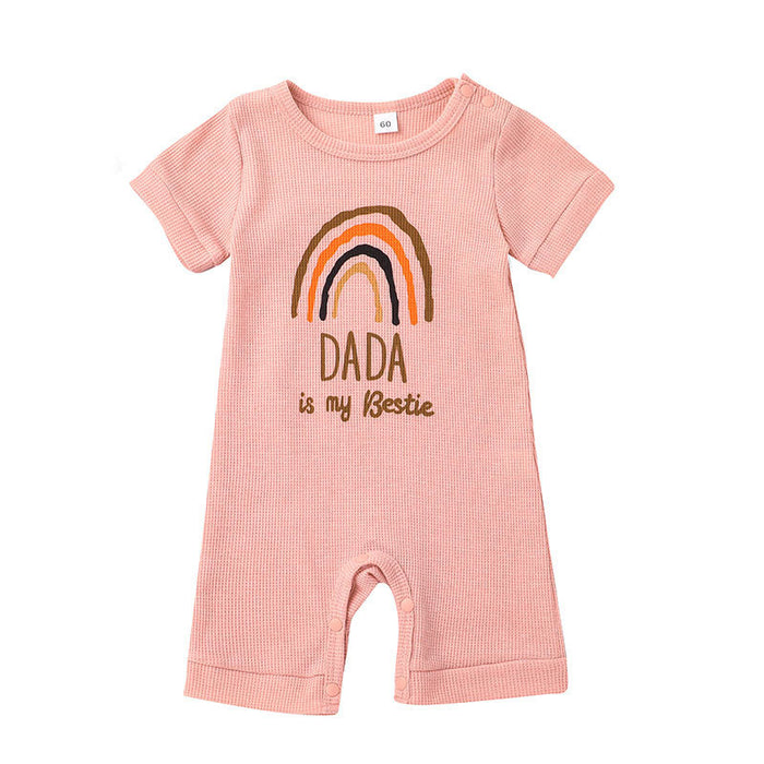 Summer Rainbow Printed Baby Jumpsuit