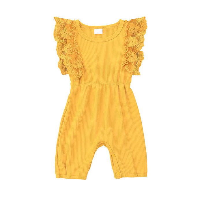 Baby Sleeveless Sweet Lace Jumpsuit