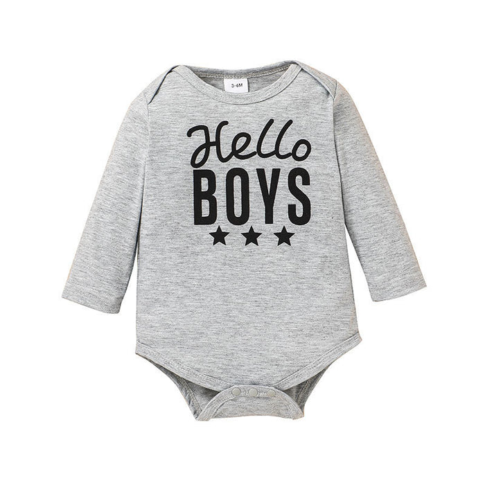 Casual Newborn Baby Boys' Letter Romper