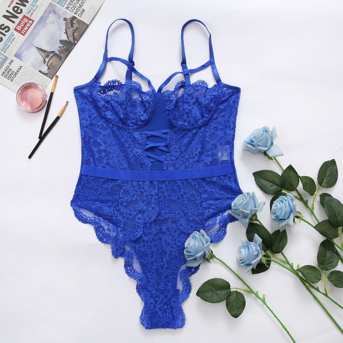 Sexy Mesh One-piece Lingerie Lace Slim Bodysuit