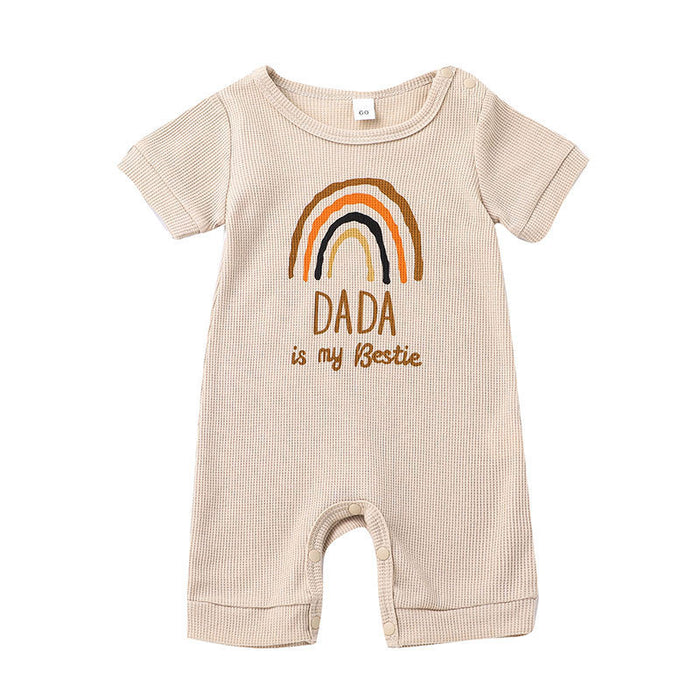 Summer Rainbow Printed Baby Jumpsuit