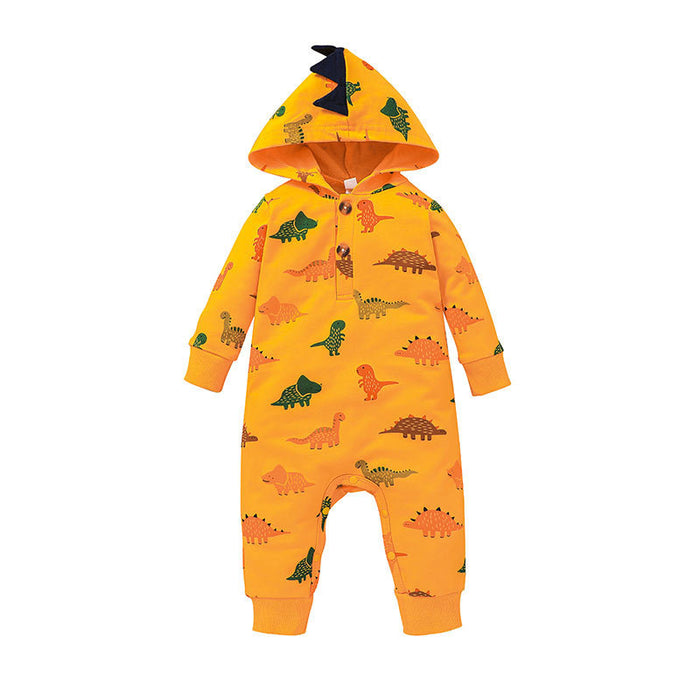 Newborn Baby Clothes Dinosaur Print Jumpsuit