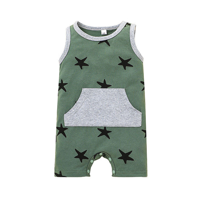 Summer Cartoon Star Romper For Baby