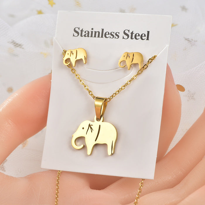 45 Pieces Gold plated necklace Ear studs Set