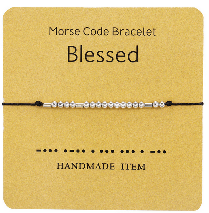 50 Pieces Handmade Adjustable Morse Code Bracelet