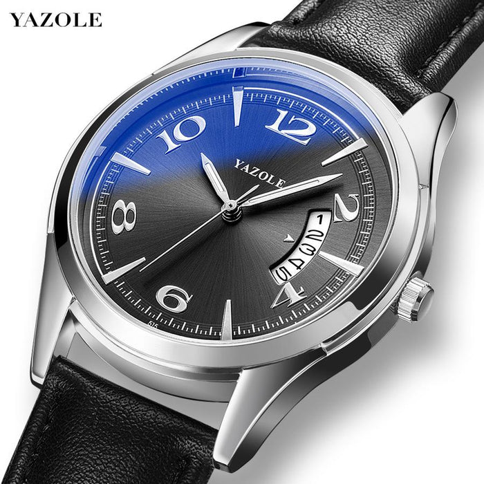 Yazole Luxury Brand Fashion Watch Business Calendar Waterproof Quartz Men's Watch