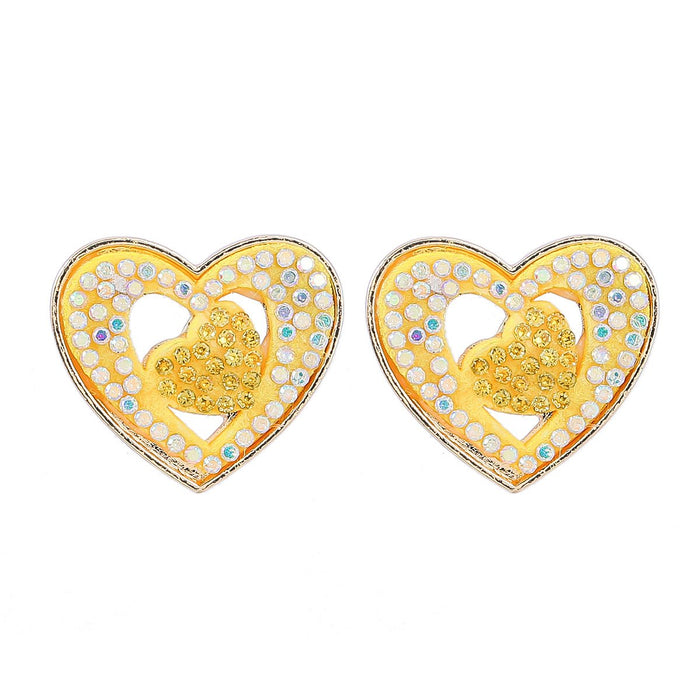 Double Layer Love Acrylic Women's Fashion Earrings Accessories