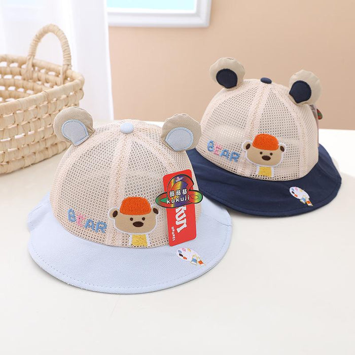 Summer Cute Baby Cartoon Bear Children Net Hat