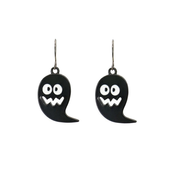 Skeleton Pumpkin Ghost Spider Web Long Earrings Oil Drop Jewelry