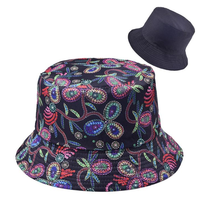 Multi-style Printed Fisherman Hat Outdoor Sun Hat Double-sided