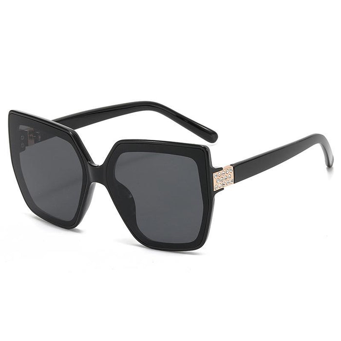 Retro large frame cat's eye square Sunglasses