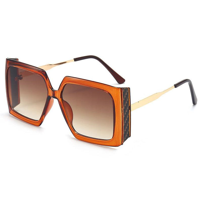 Square large frame Sequin light luxury Sunglasses