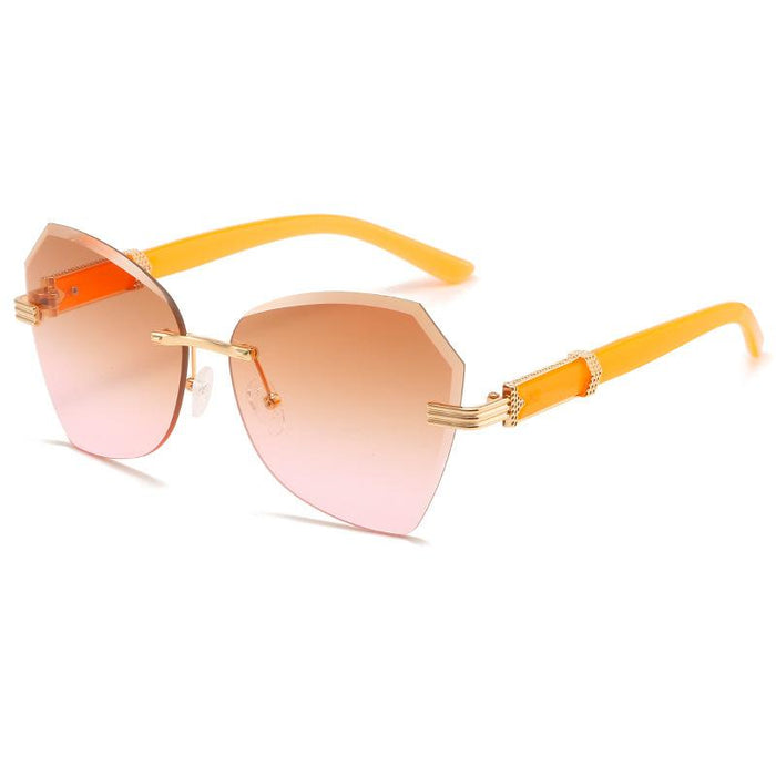 Frameless trimming colour Sunglasses