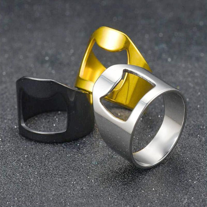 Corkscrew titanium ring