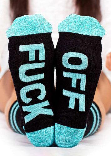 Mid tube socks men and women sole alphabet socks