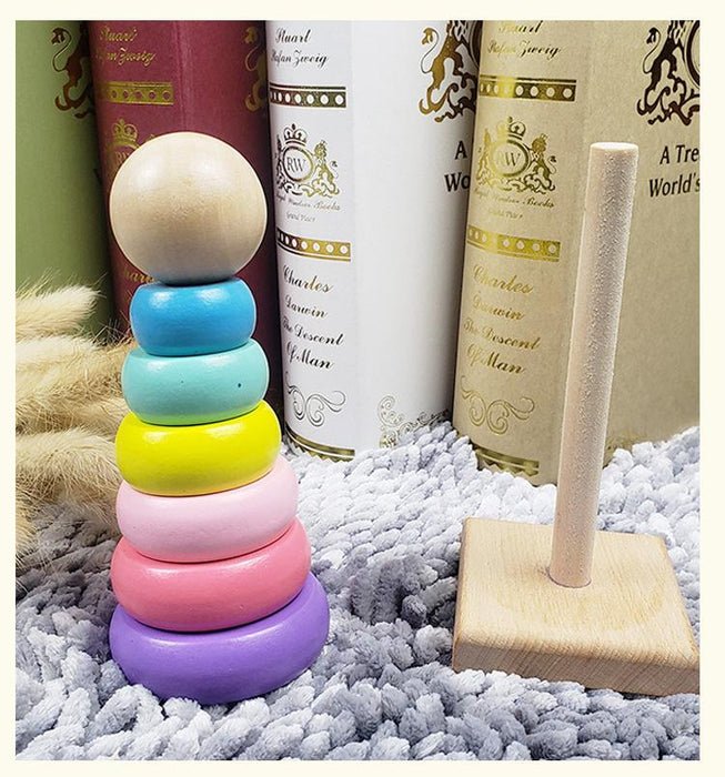 Children's Intelligence Rainbow Tower Wooden Toys