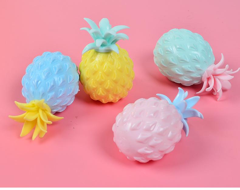 New Cheap Flour Pineapple Relief Stress Balls Fidget Toys Squeeze Fruit Anti Stress Decompression for Kids Antistress Children