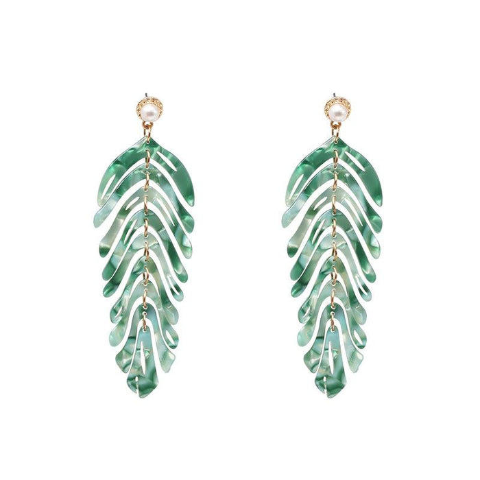 Female Jewelry Creative Personality Fashion Fishbone Earrings