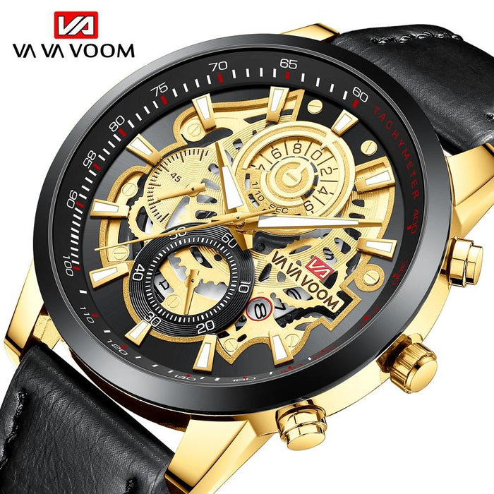 Business Men's Non-Automatic Mechanical Multi-Function Watch Sports Luminous Calendar Watch